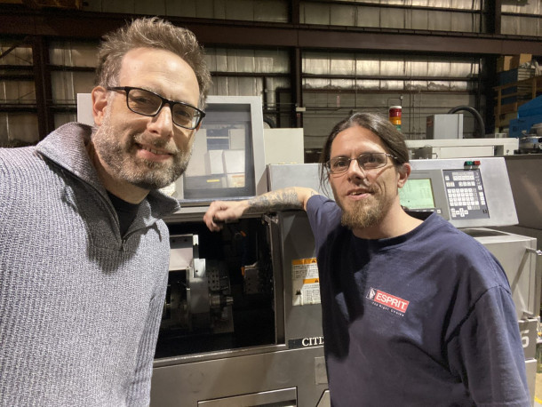 Chris Armstrong (right) with Noah Graff