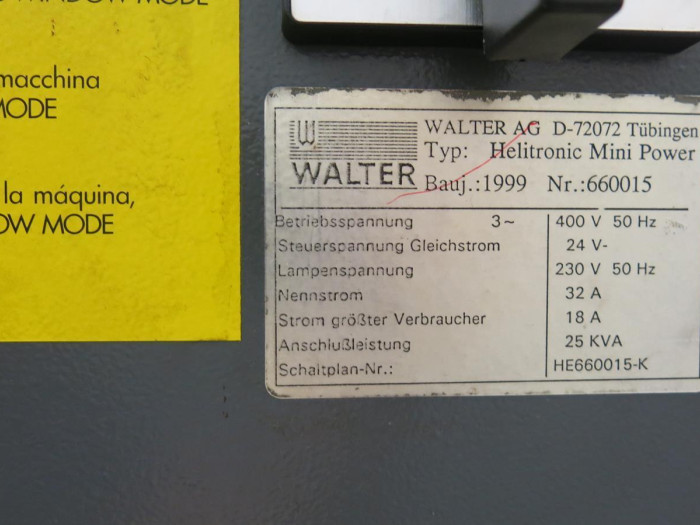 WALTER HELITRONIC MINI POWER CNC TOOL AND CUTTER GRINDER