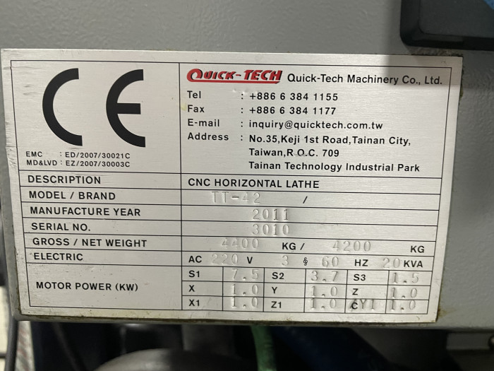 Quick-Tech TT42 CNC Mill/Turn